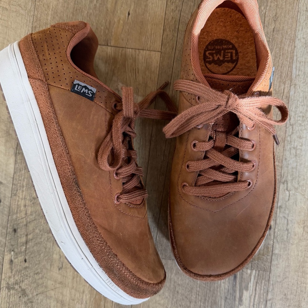Lems Chillum Grip Leather Sneakers | Bourbon